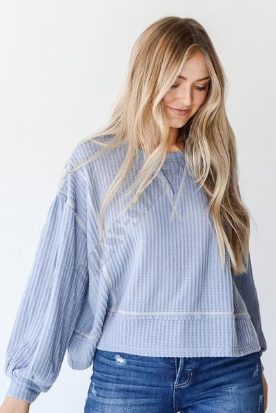 On Discount ● Close To You Waffle Knit Top ● Dress Up - -6