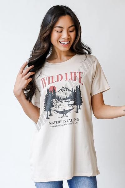 On Discount ● Wildlife Oversized Graphic Tee ● Dress Up - -3