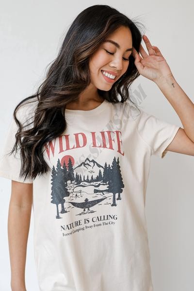 On Discount ● Wildlife Oversized Graphic Tee ● Dress Up - -1