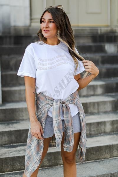 White Wavy Yeah That Greenville Tee ● Dress Up Sales - White Wavy Yeah That Greenville Tee ● Dress Up Sales