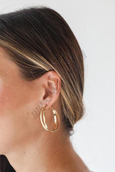 On Discount ● Heidi Gold Double Hoop Earrings ● Dress Up - On Discount ● Heidi Gold Double Hoop Earrings ● Dress Up