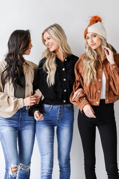 Plan Ahead Cropped Corduroy Shacket ● Dress Up Sales - Plan Ahead Cropped Corduroy Shacket ● Dress Up Sales