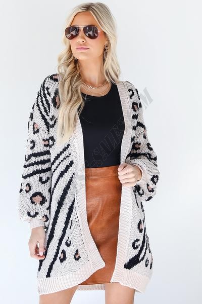 On Discount ● Earn Your Spot Leopard Sweater Cardigan ● Dress Up - On Discount ● Earn Your Spot Leopard Sweater Cardigan ● Dress Up