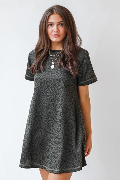 On Discount ● Wild Potential Leopard T-Shirt Dress ● Dress Up - On Discount ● Wild Potential Leopard T-Shirt Dress ● Dress Up