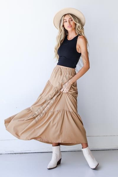 Swept Away Tiered Maxi Skirt ● Dress Up Sales - Swept Away Tiered Maxi Skirt ● Dress Up Sales