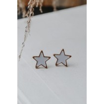 On Discount ● Emmie White Star Stud Earrings ● Dress Up