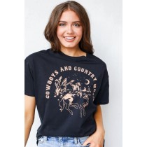 On Discount ● Cowboys And Country Music Graphic Tee ● Dress Up