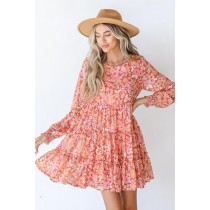 On Discount ● It's Groovy Tiered Floral Dress ● Dress Up