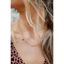 On Discount ● Remi Gold Star + Moon Charm Necklace ● Dress Up