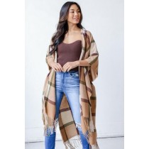 On Discount ● Fireside Memories Plaid Poncho ● Dress Up