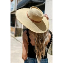 Weekends in the Sun Frayed Straw Boater Hat ● Dress Up Sales