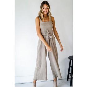 On Discount ● Take Me Out Linen Jumpsuit ● Dress Up