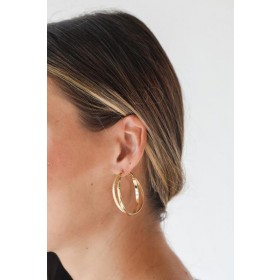 On Discount ● Heidi Gold Double Hoop Earrings ● Dress Up