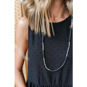 On Discount ● Charlie Black Beaded Necklace ● Dress Up