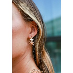 On Discount ● Ansley Gold Star Hoop Earrings ● Dress Up