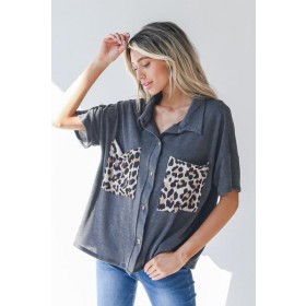 On Discount ● Free To Be Wild Leopard Pocket Blouse ● Dress Up