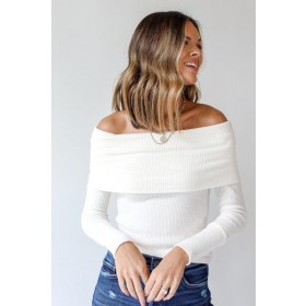 On Discount ● New Trends Off-The-Shoulder Knit Top ● Dress Up