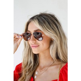 Reese Tortoise Aviator Sunglasses ● Dress Up Sales