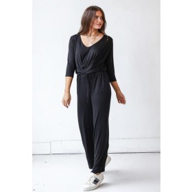 On Discount ● Here To Stay Jersey Jumpsuit ● Dress Up