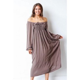 On Discount ● Simpler Times Smocked Maxi Dress ● Dress Up