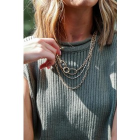 On Discount ● Willow Gold Layered Necklace ● Dress Up