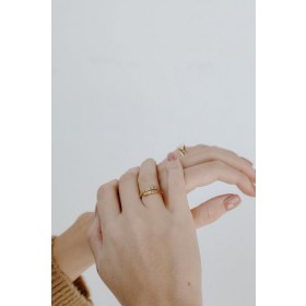 On Discount ● Lexi Gold Hammered Ring ● Dress Up