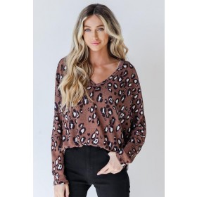 On Discount ● In The Wild Leopard Knit Top ● Dress Up
