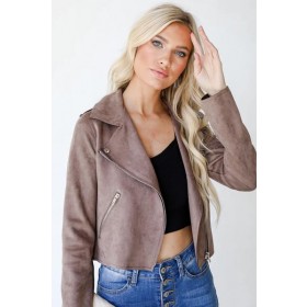 Double Take Suede Moto Jacket ● Dress Up Sales