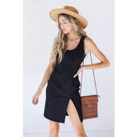 On Discount ● Just For You Suede Bodycon Dress ● Dress Up