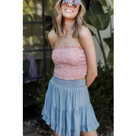 Hazel Smocked Tiered Mini Skirt ● Dress Up Sales