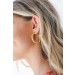 On Discount ● Alice Gold Textured Hoop Earrings ● Dress Up - 0