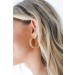 On Discount ● Maddy Gold Textured Hoop Earrings ● Dress Up - 2