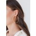 On Discount ● Kayla Gold Twisted Large Hoop Earrings ● Dress Up - 2