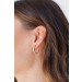 On Discount ● Lainey Gold Textured Mini Hoop Earrings ● Dress Up - 2