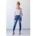 Sierra Distressed Skinny Jeans ● Dress Up Sales - 0