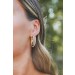 On Discount ● Courtney Gold Rhinestone Hoop Earrings ● Dress Up - 0