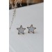On Discount ● Emmie White Star Stud Earrings ● Dress Up - 0