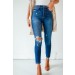 Leah Distressed Skinny Jeans ● Dress Up Sales - 0