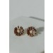 On Discount ● Kendall Gold Flower Stud Earrings ● Dress Up - 1