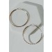 On Discount ● Emma Gold Textured Hoop Earrings ● Dress Up - 1