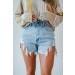 Sloane Distressed Denim Shorts ● Dress Up Sales - 4