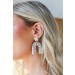 On Discount ● Ava Silver Hammered Statement Drop Earrings ● Dress Up - 0