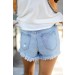 Cara Distressed Denim Shorts ● Dress Up Sales - 1