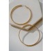 On Discount ● Kayla Gold Twisted Large Hoop Earrings ● Dress Up - 3