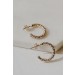 On Discount ● Lainey Gold Textured Mini Hoop Earrings ● Dress Up - 1