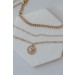 On Discount ● Maria Gold Layered Coin Necklace ● Dress Up - 3