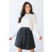 She's Irresistible Pleated Faux Leather Skirt ● Dress Up Sales - 2