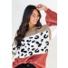 On Discount ● Roam Free Leopard Color Block Sweater ● Dress Up - 4