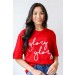On Discount ● Red Glory Glory Script Tee ● Dress Up - 0