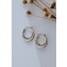 On Discount ● Mary Gold Double Hoop Earrings ● Dress Up - 1